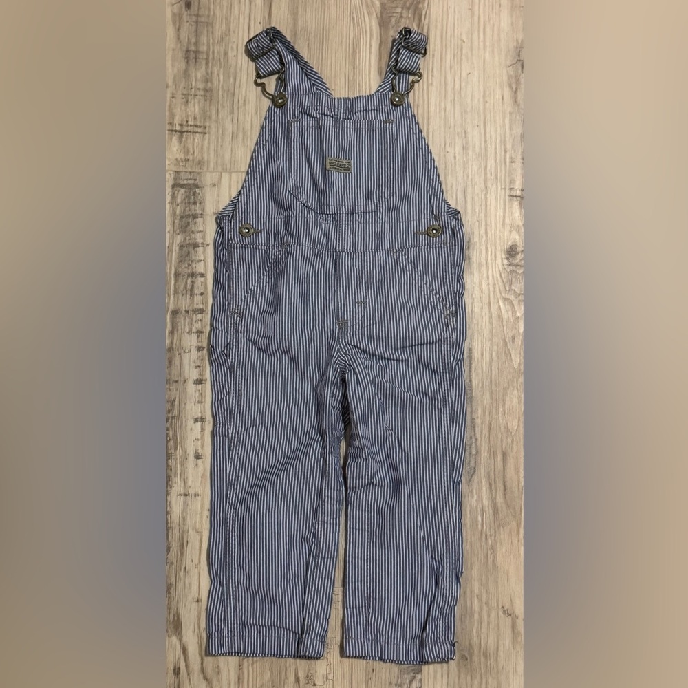 Wrangler pinstripe railroad overalls